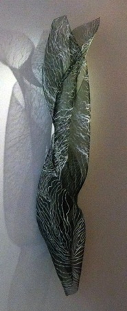 Black White 1
77" x 14" x 10"
aluminum wire mesh, 
acrylic paint
©2013